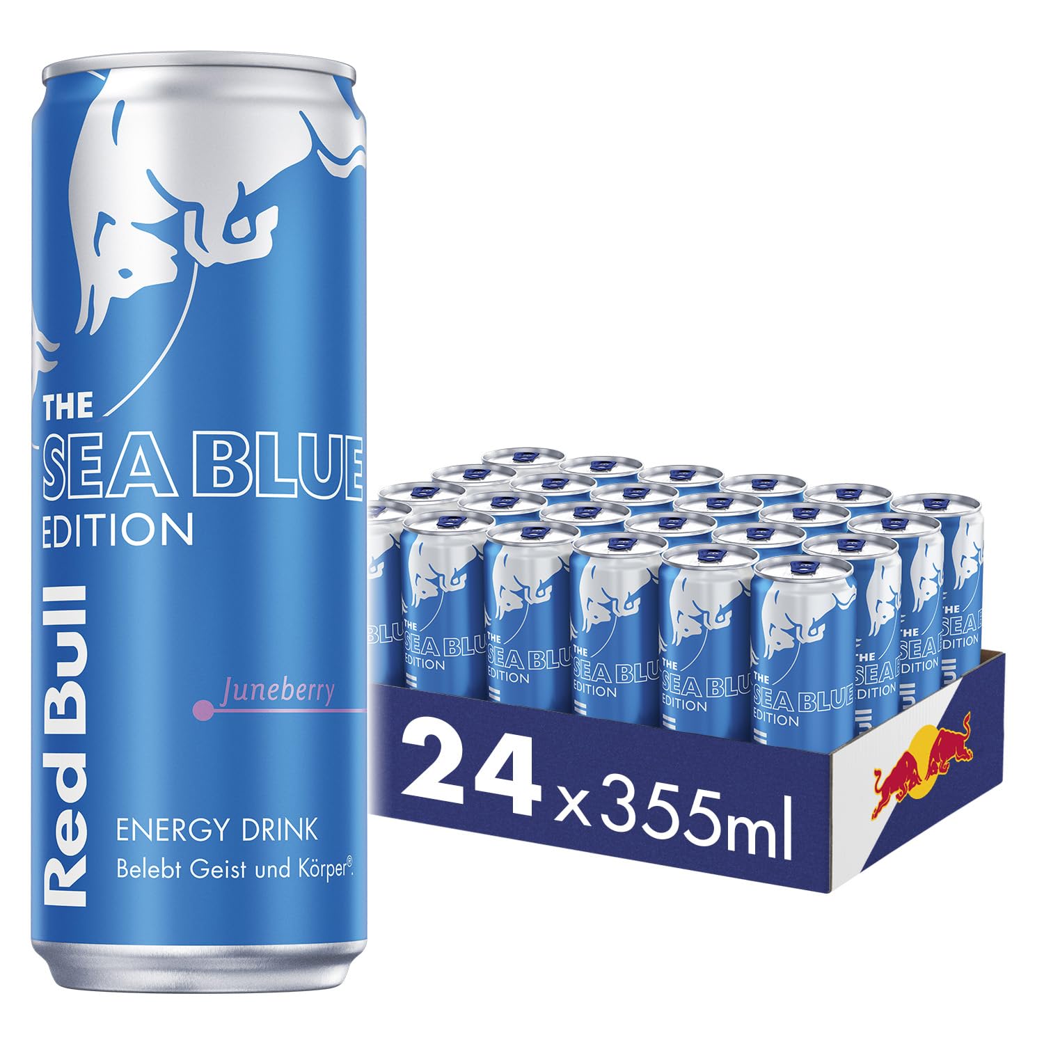 Red Bull Energy Drink Sea Blue Edition - 24 x 355 ML - Getränke mit Juneberry-Geschmack, EINWEG (24 x 355 ml)