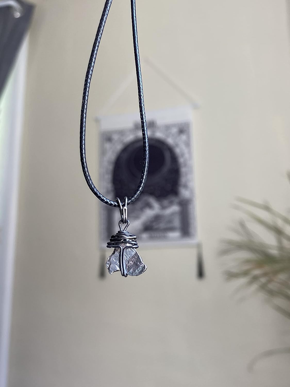 Campo Del Cielo Meteorite Pendant in a Wire Prong Setting-Stainless Steel-Sterling Silver-Copper-Bronze-14K Gold or Rose Gold- Necklace or Choker W/Cert. Of Authenticity