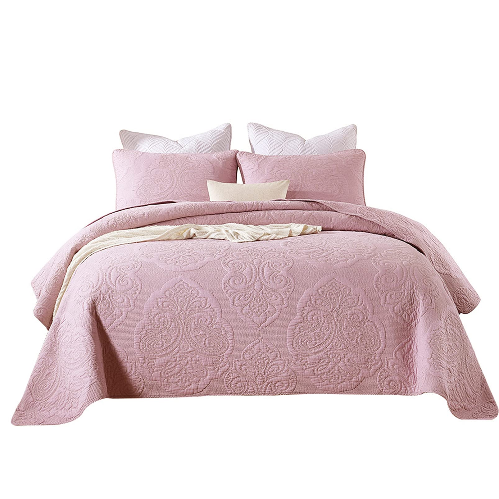 Parure de lit matelassée de luxe 230x250 cm avec taies