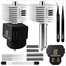 30 PCS 2 Sets Upgrade Hotend Kit, 3D Printer Print Head Hot End Heating Block Kit with 0.4 Hardened Steel Nozzle, Silicone Cover, Silicone Brush, Cleaning Needles for Bambu Lab A1/A1 Mini 3D Printer