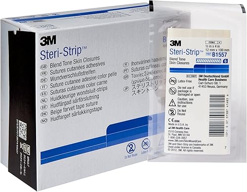 Steri-Strip Cierre Flexible Skin Strip .5 x 4 Estéril B1557, 50 Ct
