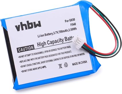 Batteria VHBW 700mAh (3.7V) compatibile con Cuffie Logitech Gaming Wireless  Headset F540, G930, 981-000257 sostituisce 533-000074. : Amazon.it:  Elettronica