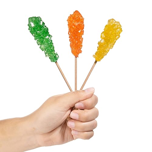 Miniatura 2 de Candy Envy - 18 ct Citrus Cafe Sugar Sticks Rock Candy - Envuelto indiv. - Limón, Lima, Naranja