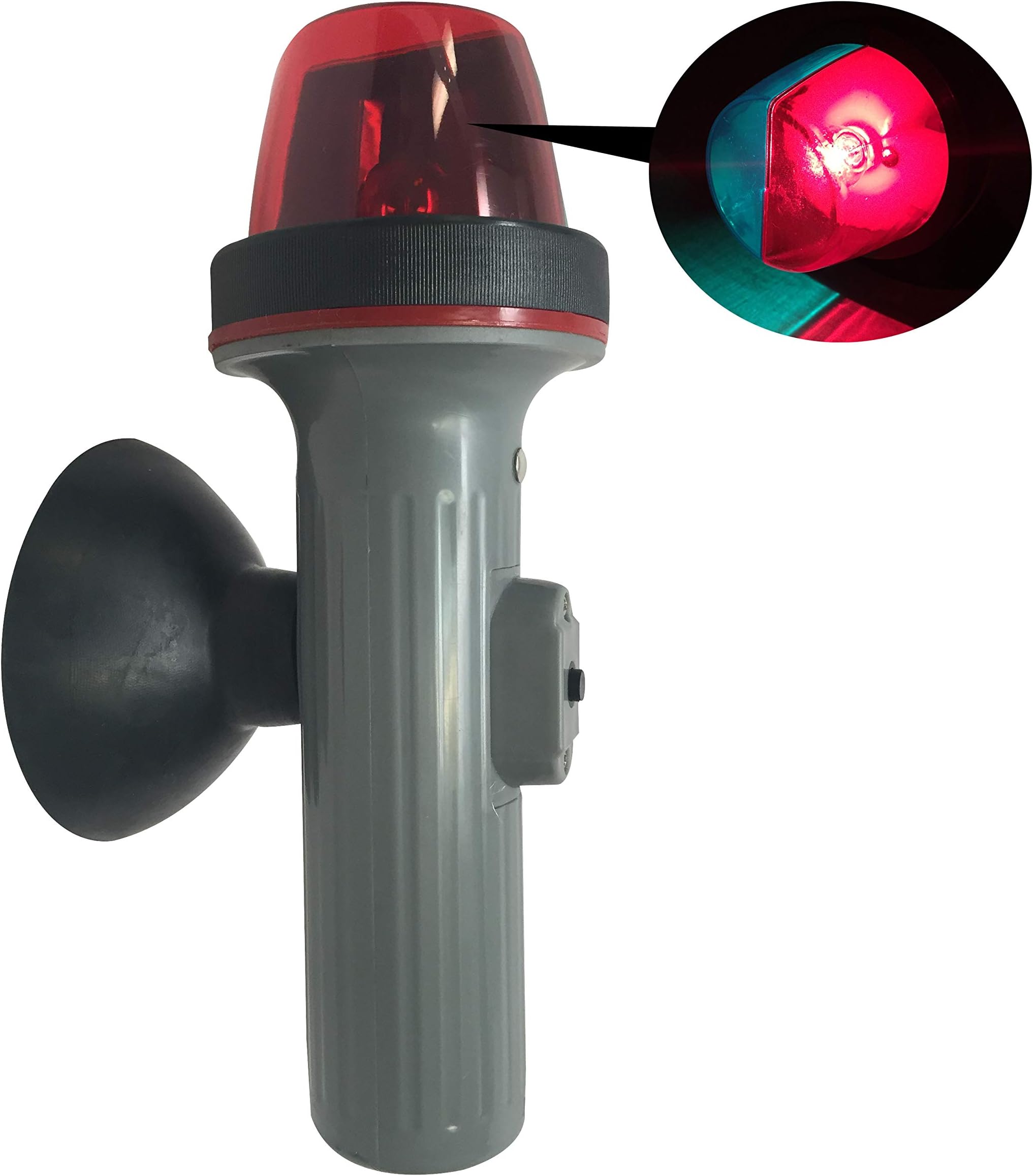 Marine Boat RED & Green Portable Battery Operated Light-Bow Suction 2 D-Cell