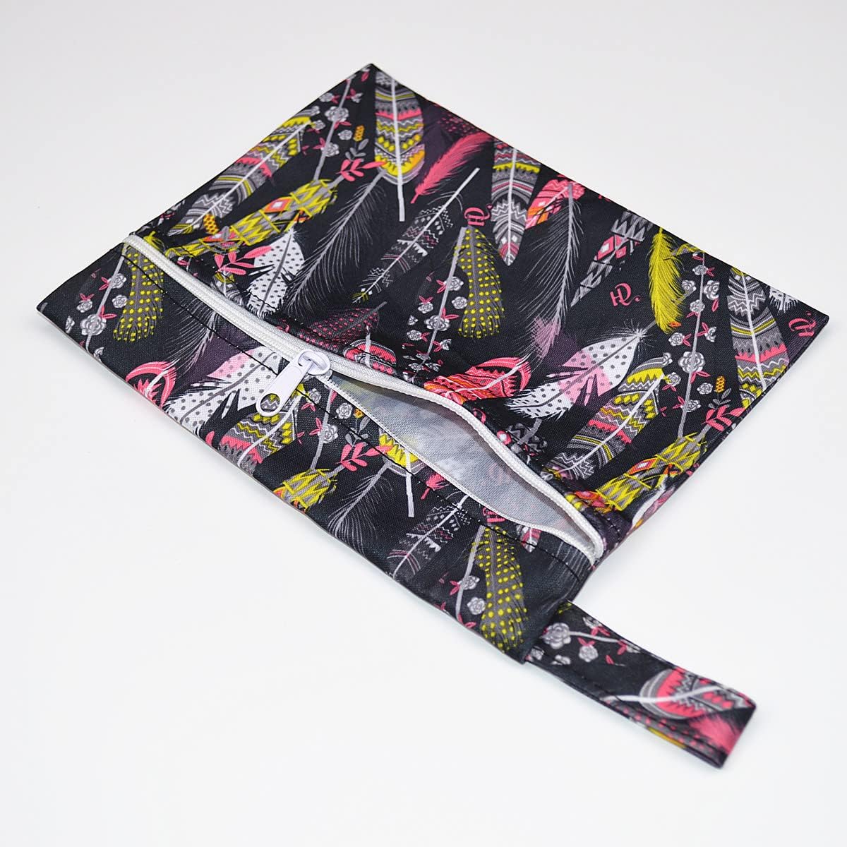 7pcs Set 1pc Mini Wet Bag +6pcs 8 Inch Charcoal Bamboo Mama Cloth/Menstrual Pads/Reusable Sanitary Pads/Panty Liners