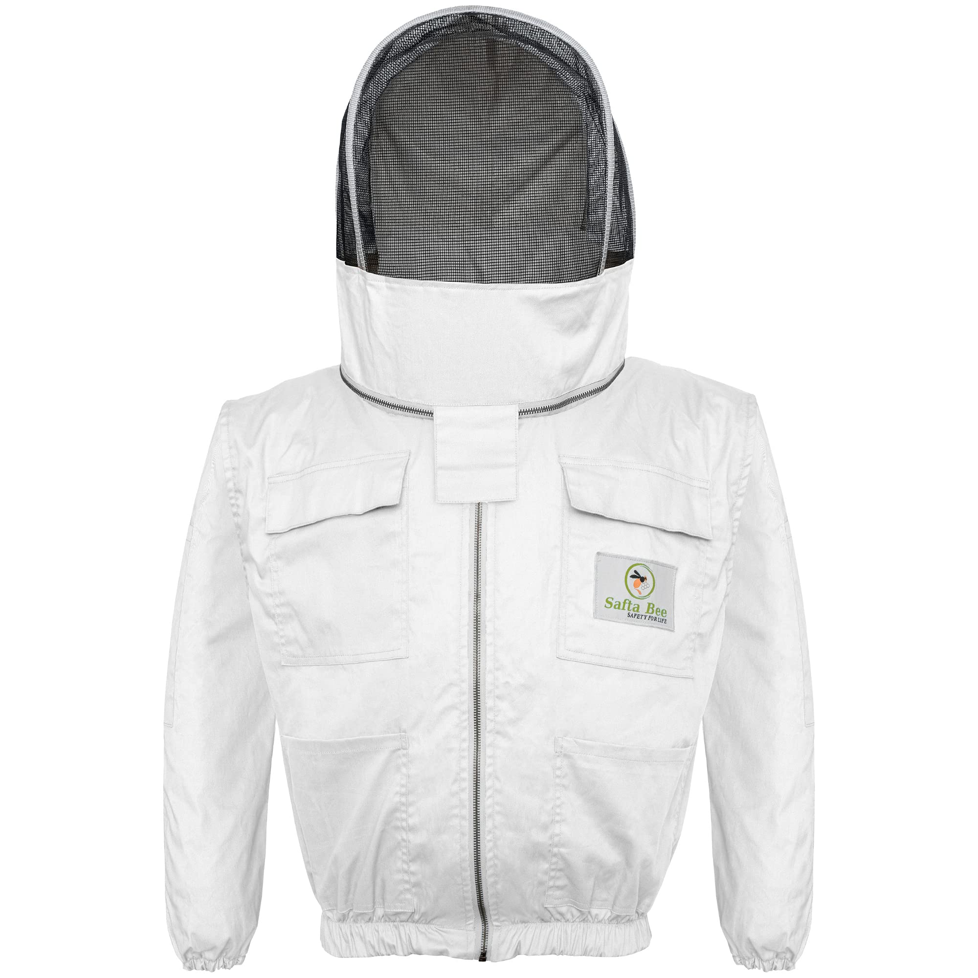 Safta Bee - Costume da apicoltore per professionisti, con guanti da apicoltore e velo da recinzione, in rete non infiammabile, morbido, confortevole, resistente, anti-vespe, taglia 3XL
