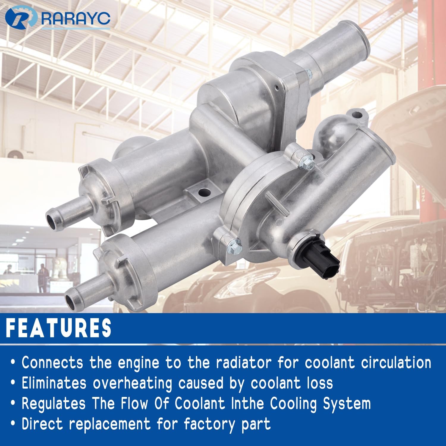 Thermostat Housing Assembly 68003582AB Compatible with |2008-2017 Chrysler 200 Sebring & Dodge Avenger Caliber Journey & Jeep Compass Patriot| 902-319