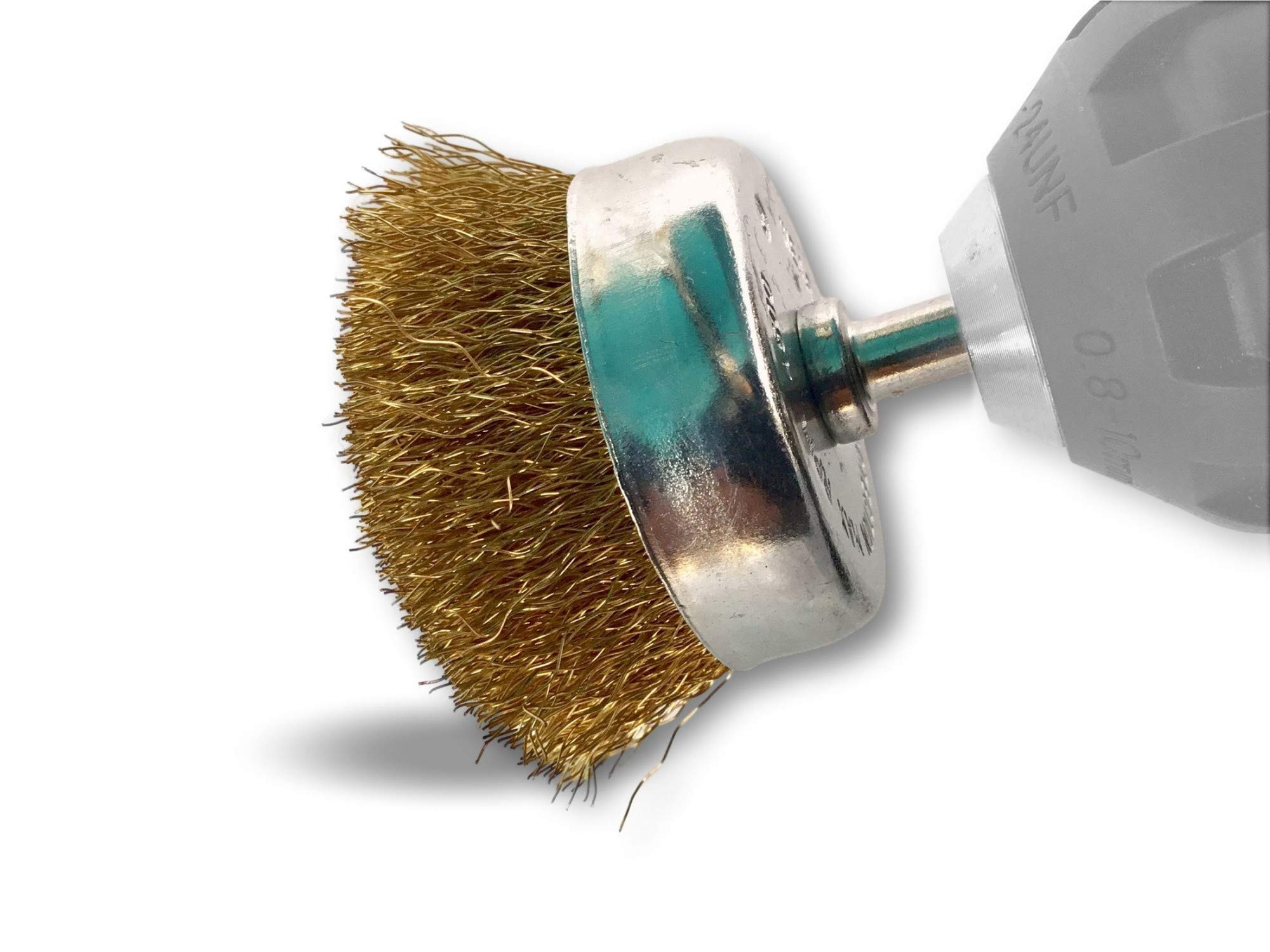 Kibros Brosse rotative coupe Ø 50 mm fil laiton dur perceuse