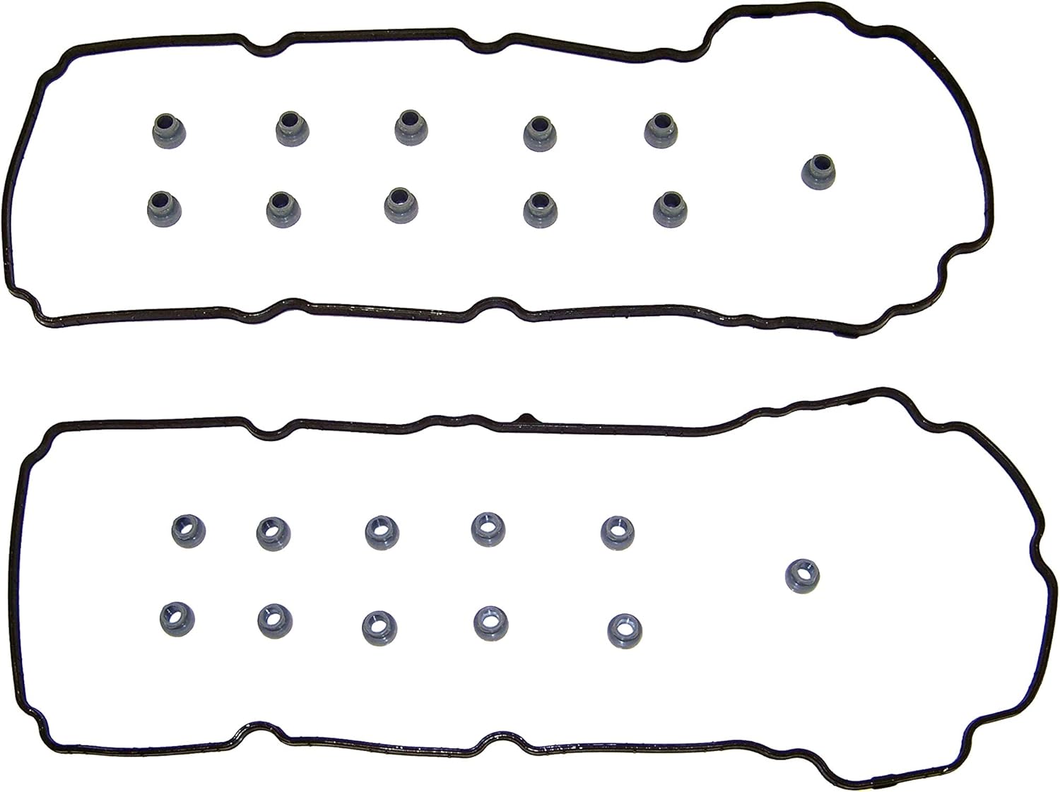 DNJ VC4198G Valve Cover Gasket With Grommets For 07-15 Mazda, Ford, Lincoln, Mercury, Edge, Taurus, Flex, TaurusX, MKZ, MKX, 3.5L-3.7L, V6, DOHC, Naturally Aspirated