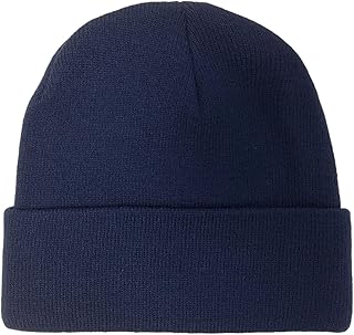 Classic Acrylic Beanie for Men Women Plain Knit Cuffed Winter Warm Hat Unisex