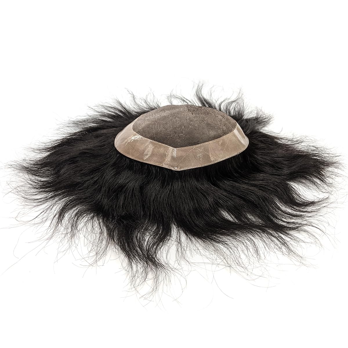 Majik Men Wig Natural Hair Patch For Men (Normal Monofilament) (10x8 Inch, Black), 100 Gram, Pack Of 1