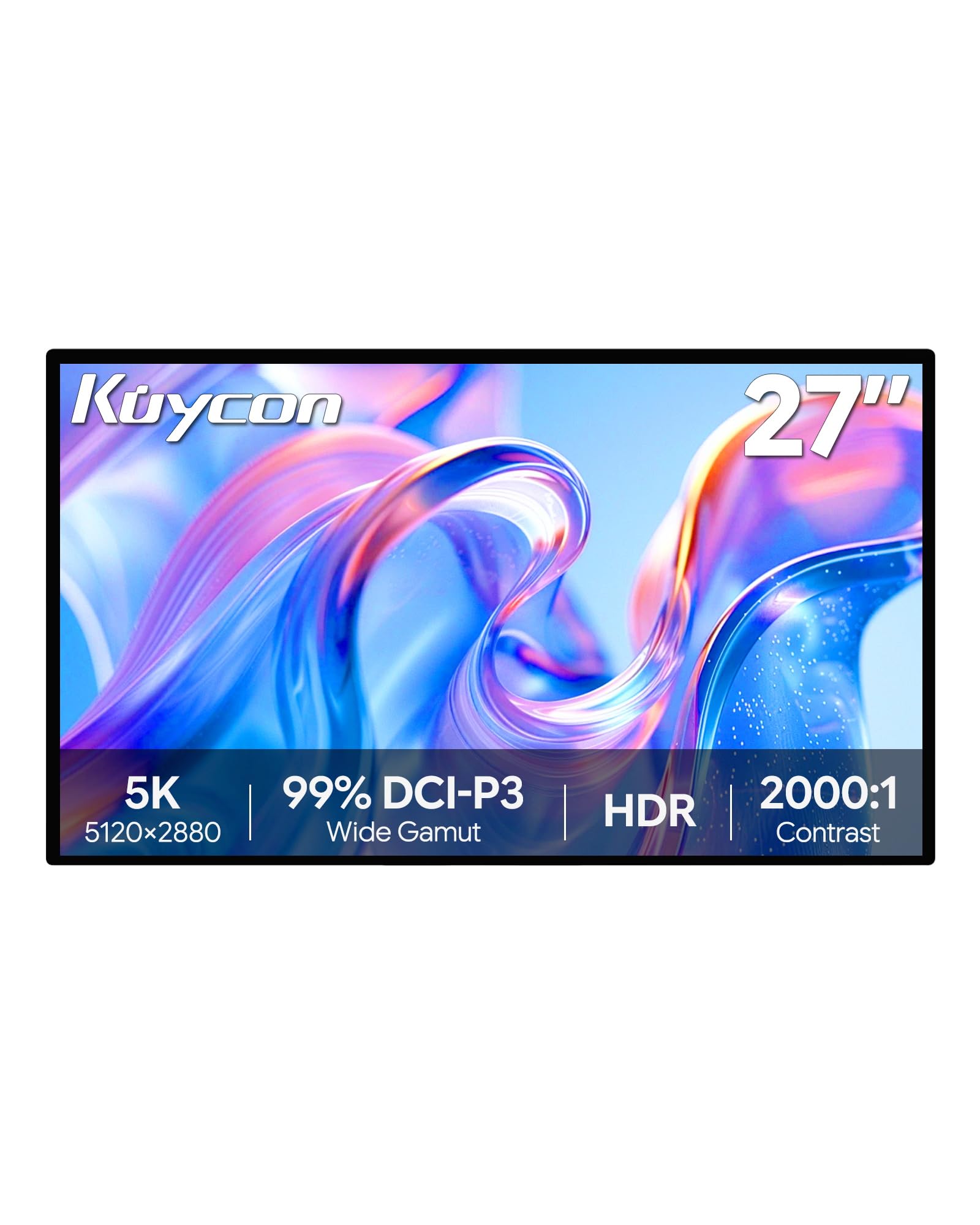Monitór G27P 27 cali 5K (5120x2880), Matryca IPS 2000:1, 600 nitów, 75Hz, 10-bit, 99% DCI-P3, USB-C 100W PD, DisplayPort Alt Mode – Do Projektowania i Pracy Kreatywnej (Plaster miodu – bez stojaka)