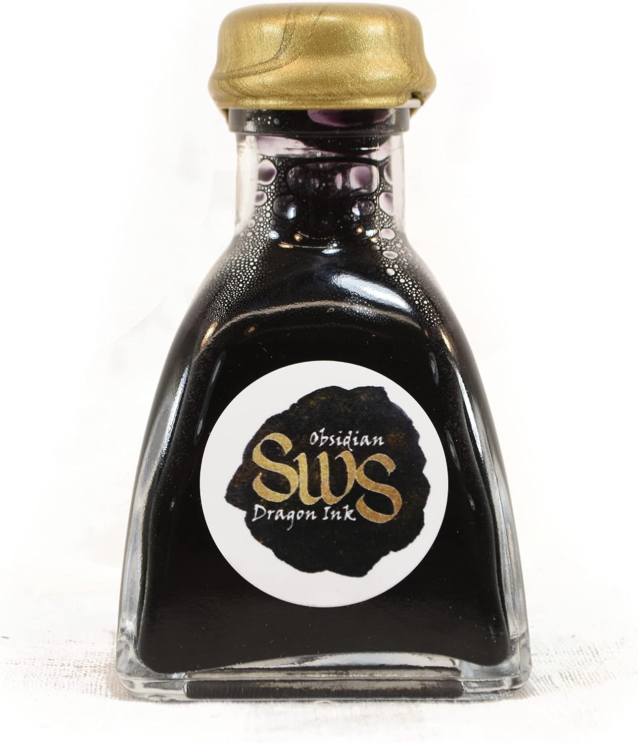 Obsidian Dragon Black Shimmer Indelible Fountain Pen Ink