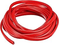 Vista 24 de uxcell Borde de borde de canal en U, 16.4 pies de longitud, tira de sellado de goma para borde de 0.039-0.098 in