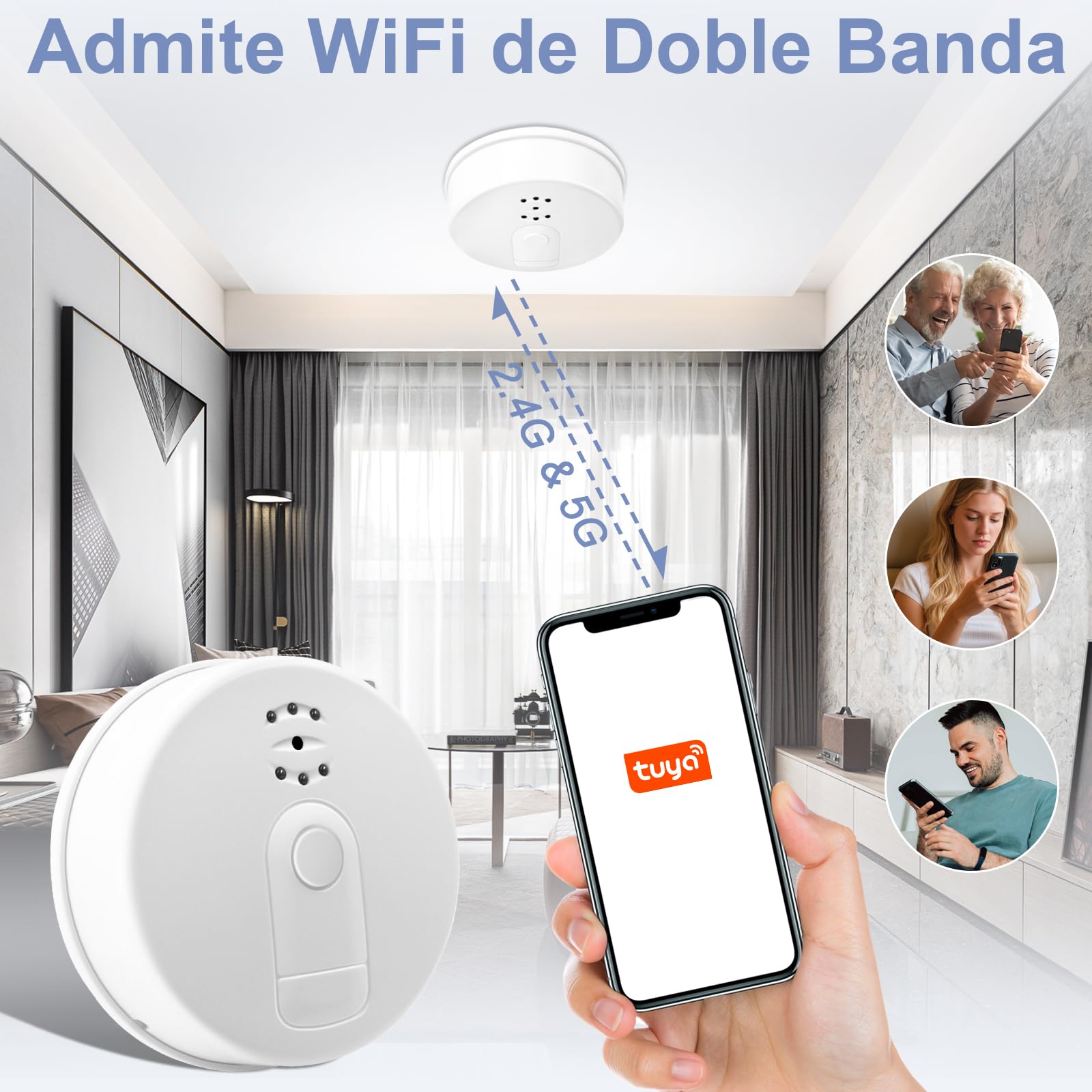 Camara Espia Oculta WiFi 5G/2.4G, Camara Vigilancia Invisible Interior HD 1080P, Minicamaras Espias Camufladas con App Control con Visión Nocturna/Detección de Movimiento para Hogar/Oficina