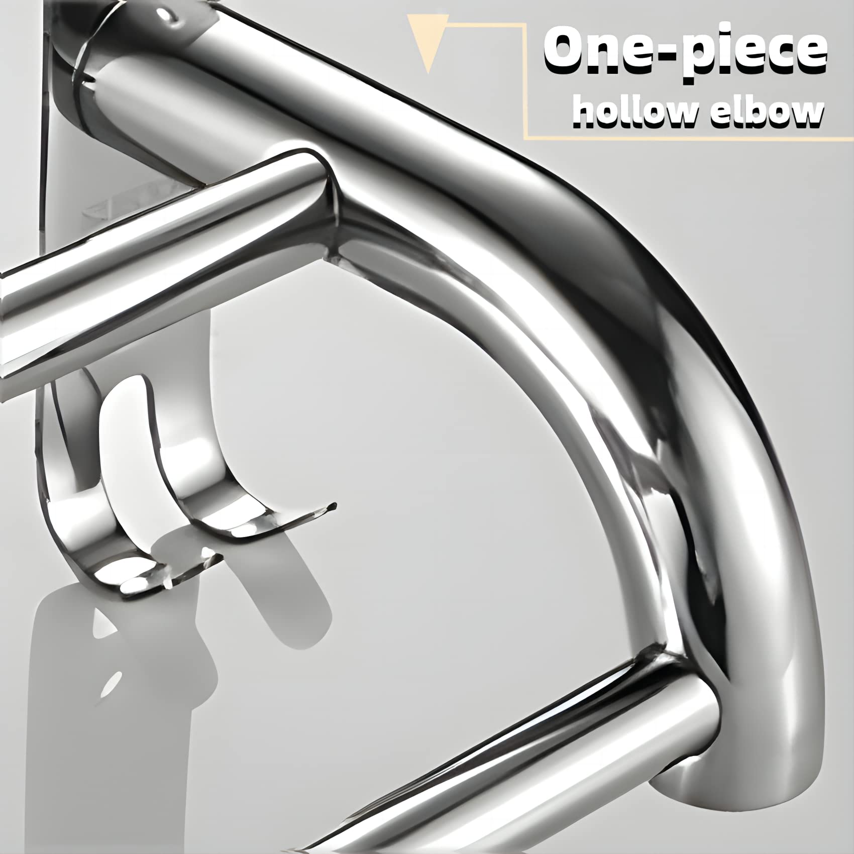 yozhch Towel Holder for Bathroom Towel Rack Wall Mounted Stainless Steel Double Towel Rail with Hooks (Silver-23In) - Image 2