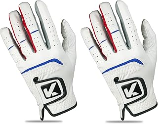 Nano Materials Golf Gloves, 2-Pack, Breathable and Washable, for Right and Left-Handed Golfers