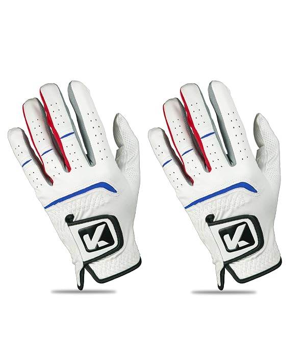 KICAS Nano Materials Golf Gloves, 2-Pack, Breathable and Washable, for Right and Left-Handed Golfers (X-Large, Worn on Right) by KICAS - Used condition - CA$21.09