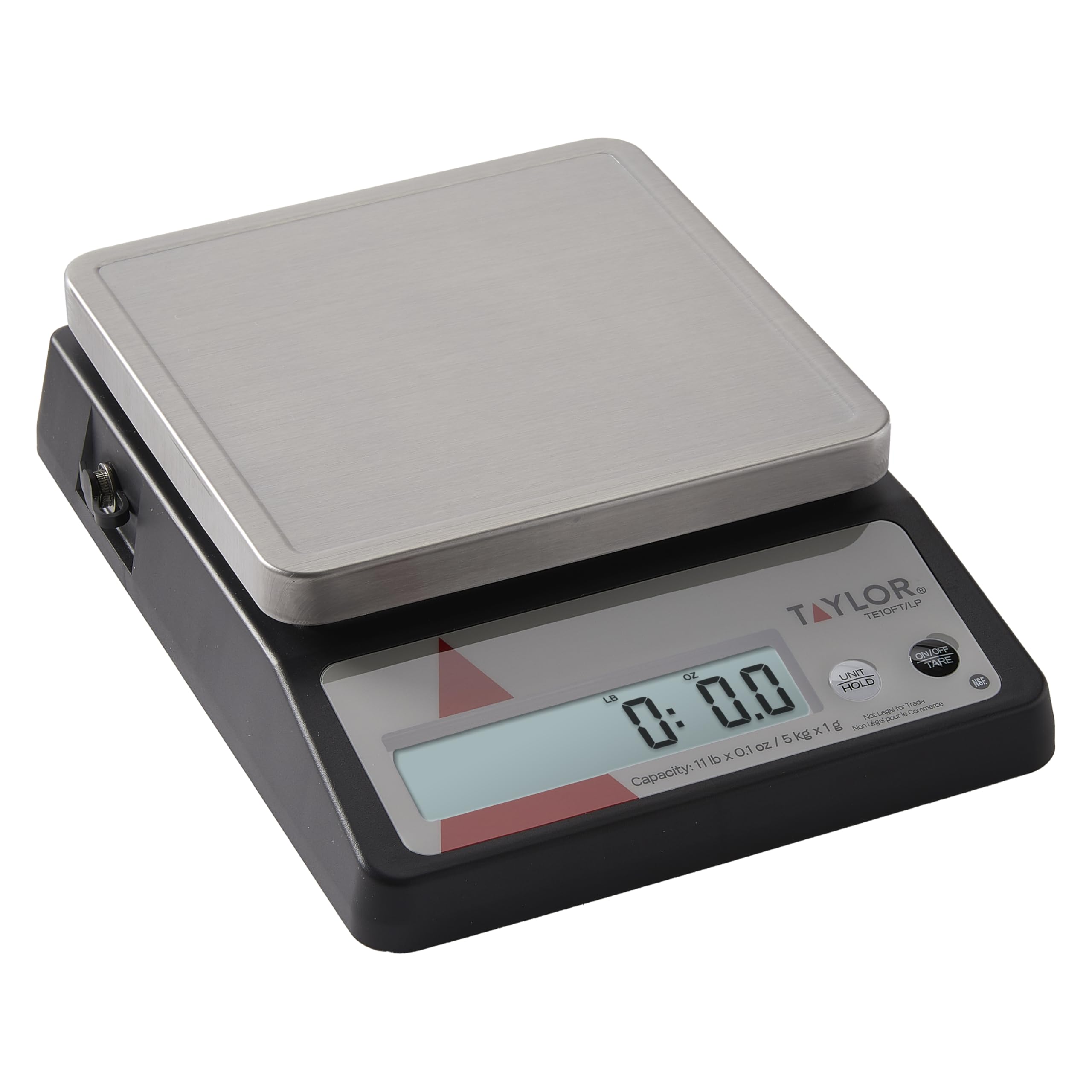 Taylor Precision TE10FT - Báscula digital compacta para control de porciones (5 kg, acero inoxidable, NSF)
