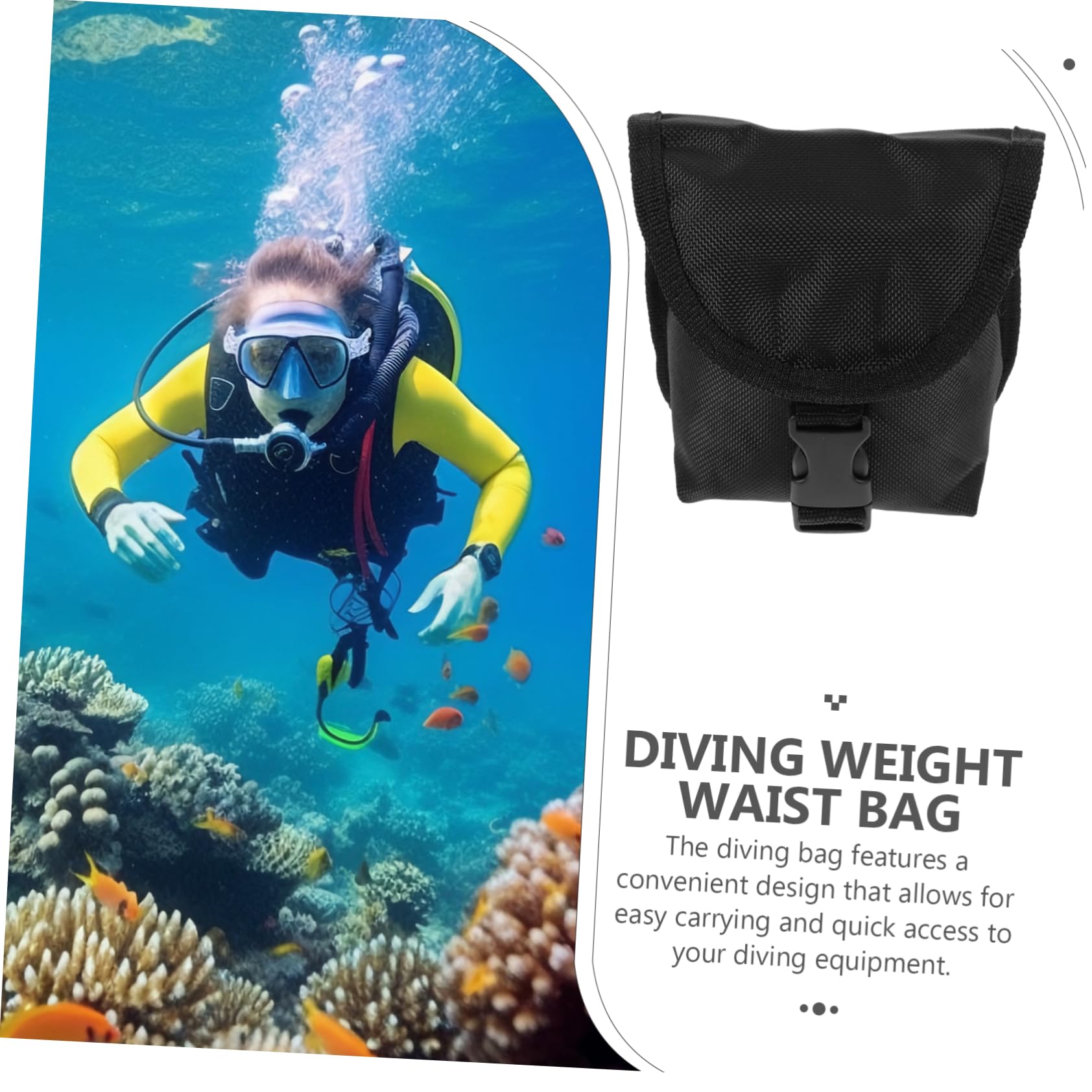 OHPHCALL Convenient Dive Weights Holder Small Weights Pouch for Scuba Diving Weight Belts
