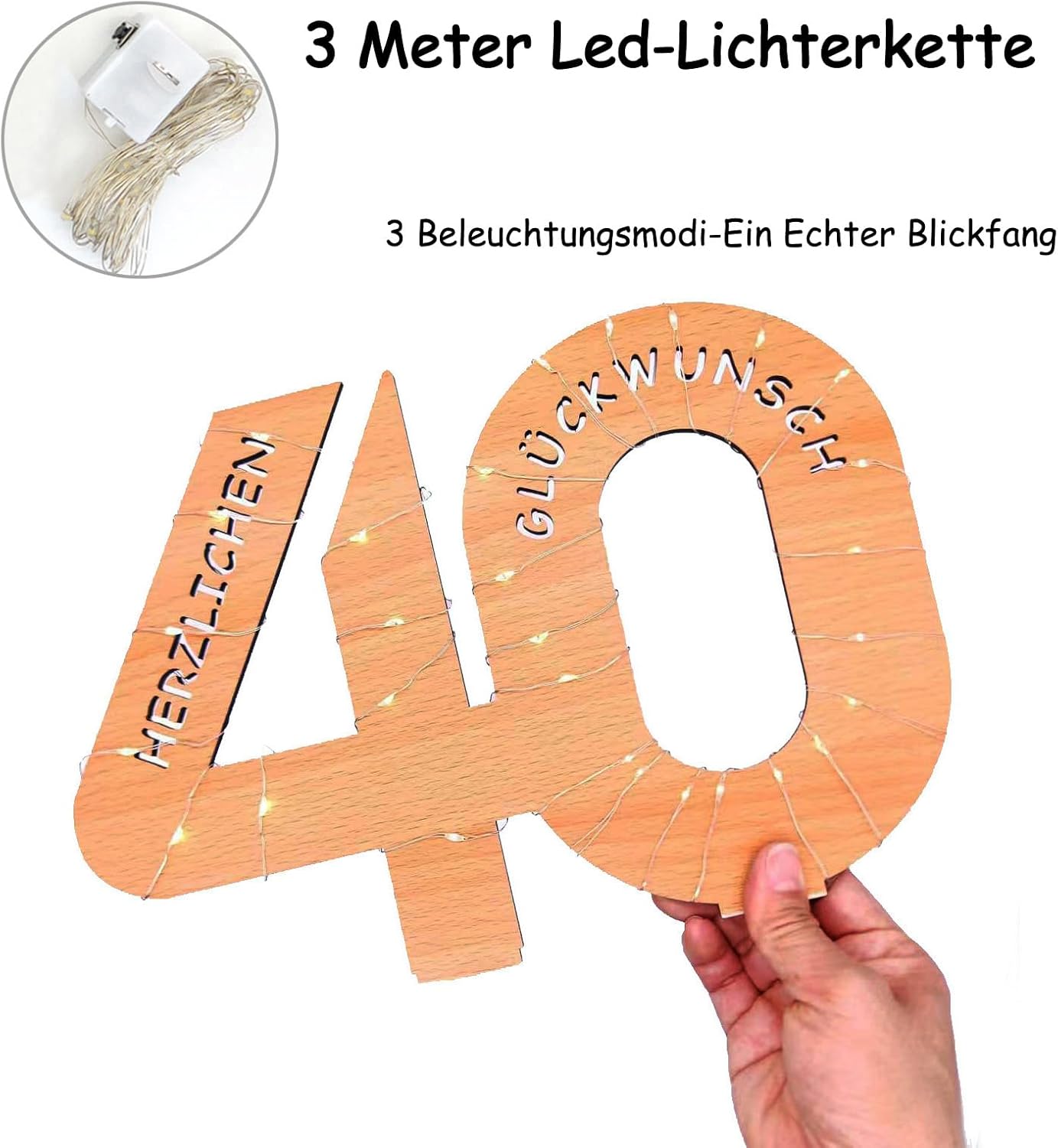 Intckwan drvena knjiga gostiju u obliku broja 40 usporedba s drugim proizvodima