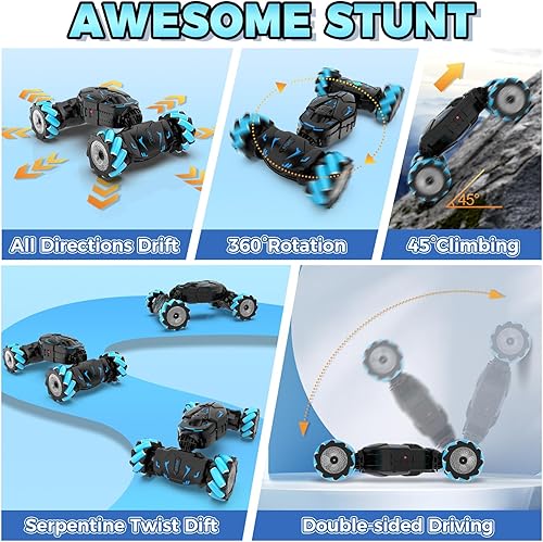 Miniatura 2 de Gesture - Coche de control remoto controlado a mano para niños y niñas de 6 a 12, 2.4 GHz, rotación de 360 , 4WD con detección de gestos RC, auto de