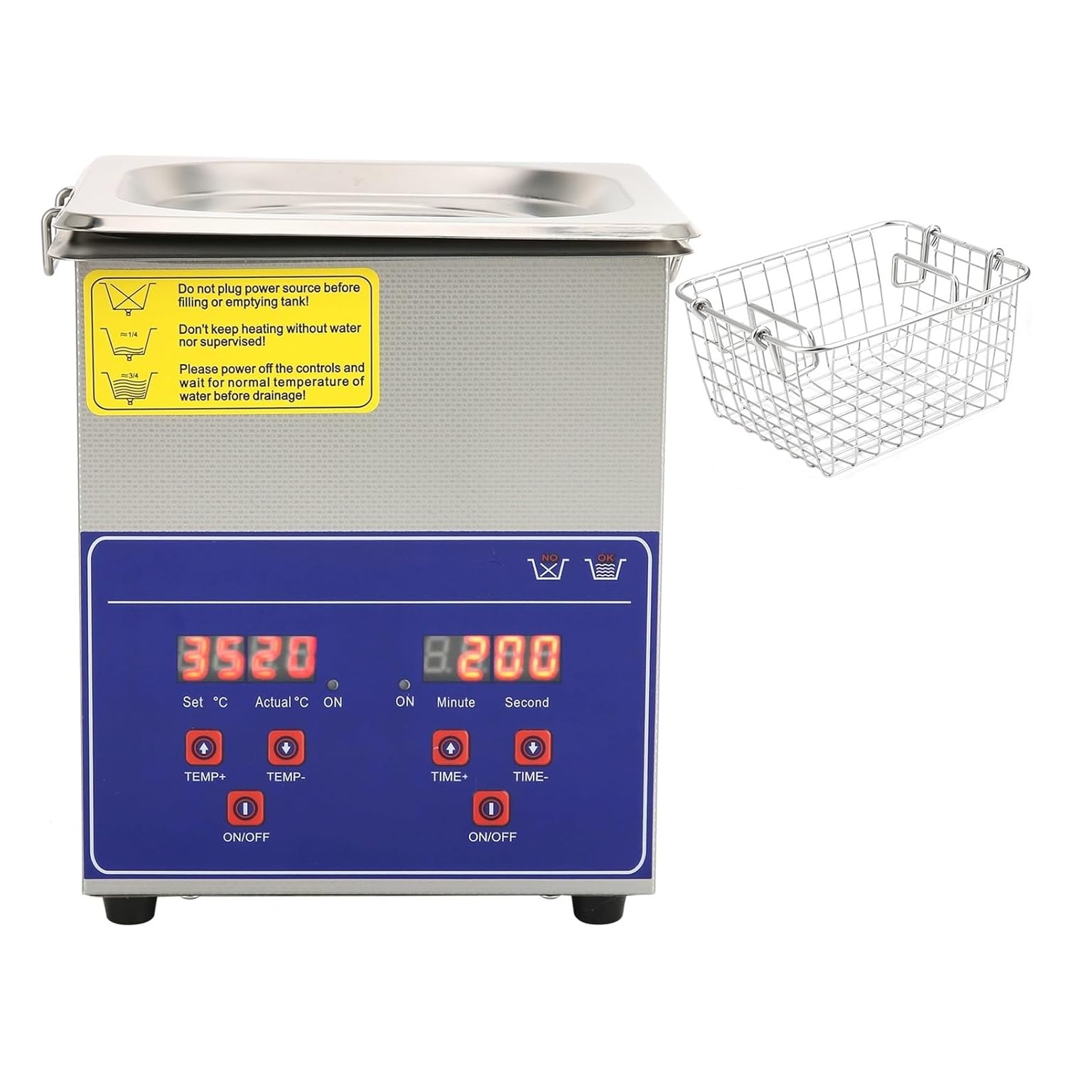 2L PS‑10A Industrial Ultrasonic Cleaner Digital Stainless Steel Heater Timer Cleaning Equipment Ultrasound Home Appliances