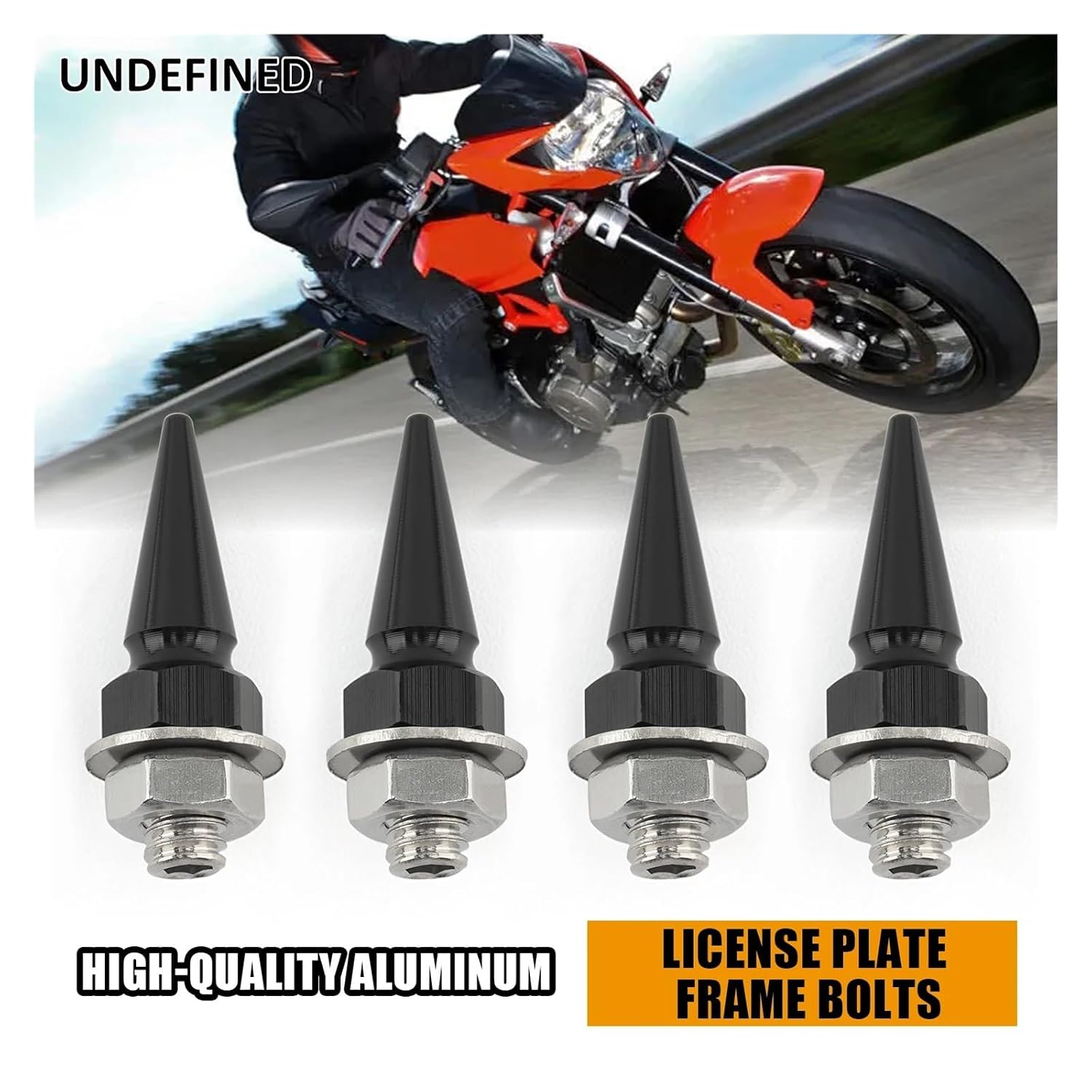 4pcs Threaded Tips Screw Car Modified Fasteners Washer Bumper Engine Screws License Plate Aluminium Alloy Bolts(C)