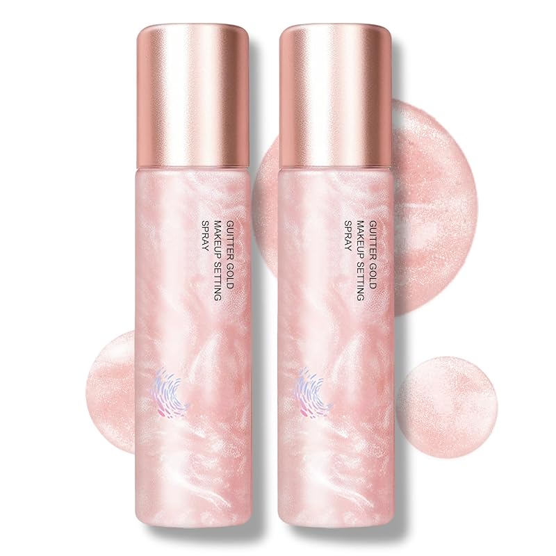 Bruma fixadora de maquiagem IONSGAKO com acabamento luminoso, 2 unidades, 120 mL cada