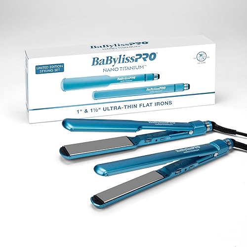 BabylissPRO Nano Titanium - Plancha plana profesional para todo tipo de cabello