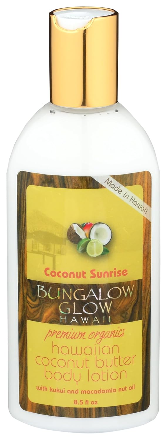 BUNGALOW GLOW Coconut Sunrse Cocont Bttr Body Lotion, 8 OZ