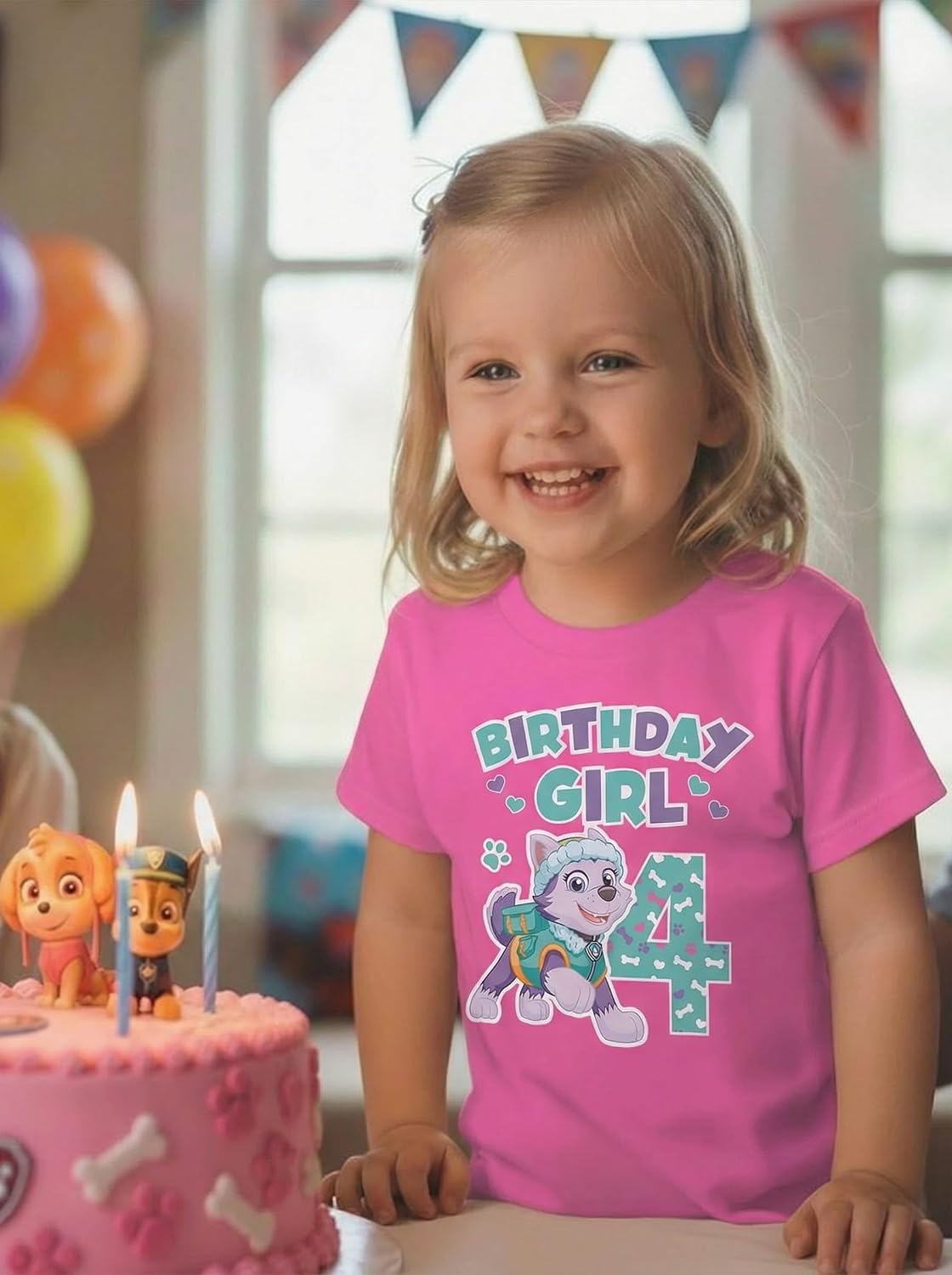 Tstars Paw Patrol Skye 4th 5th Birthday Shirt Toddler Girl Party Tee
