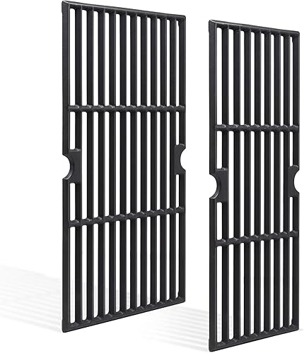 Criditpid Rejillas de parrilla de 18 pulgadas para Charbroil Performance 2 quemadores 463625217 463673519 piezas de repuesto, parrilla de hierro