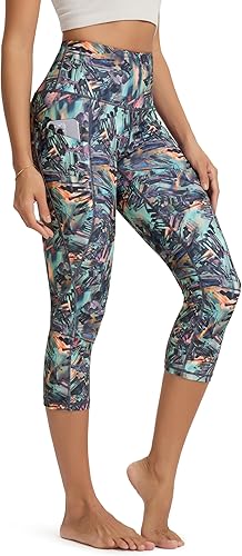Miniatura 479 de ODODOS - Leggings tipo capri de mujer, no se traslucen y modelan el abdomen, con cintura alta y bolsillos; para hacer yoga, atletismo, ejercicio