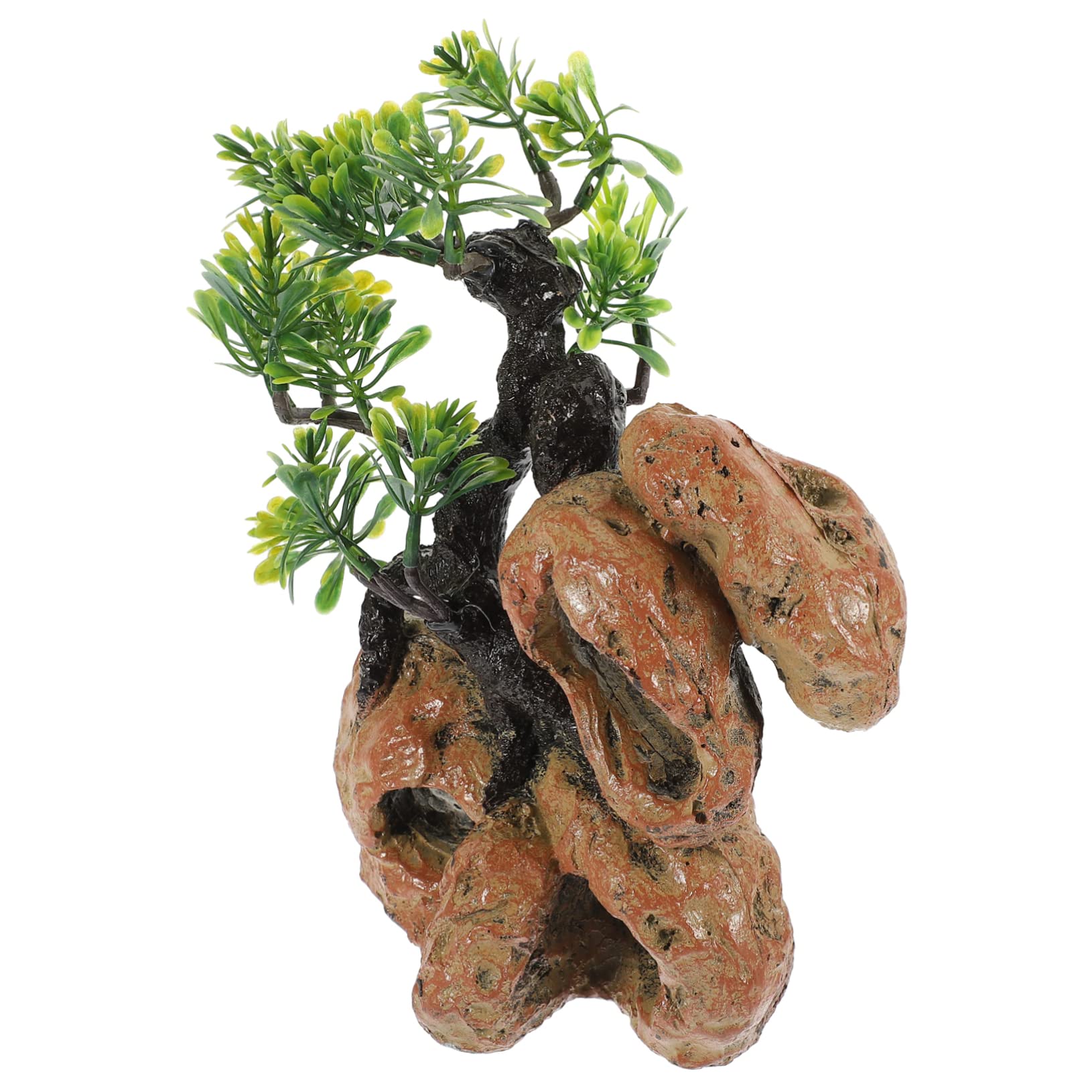 HAPINARY Aquarium Floating Plant Faux Plant Decoration Artificial Tree Branches Realistic Faux Tree Decor Reptile Tank Habitat