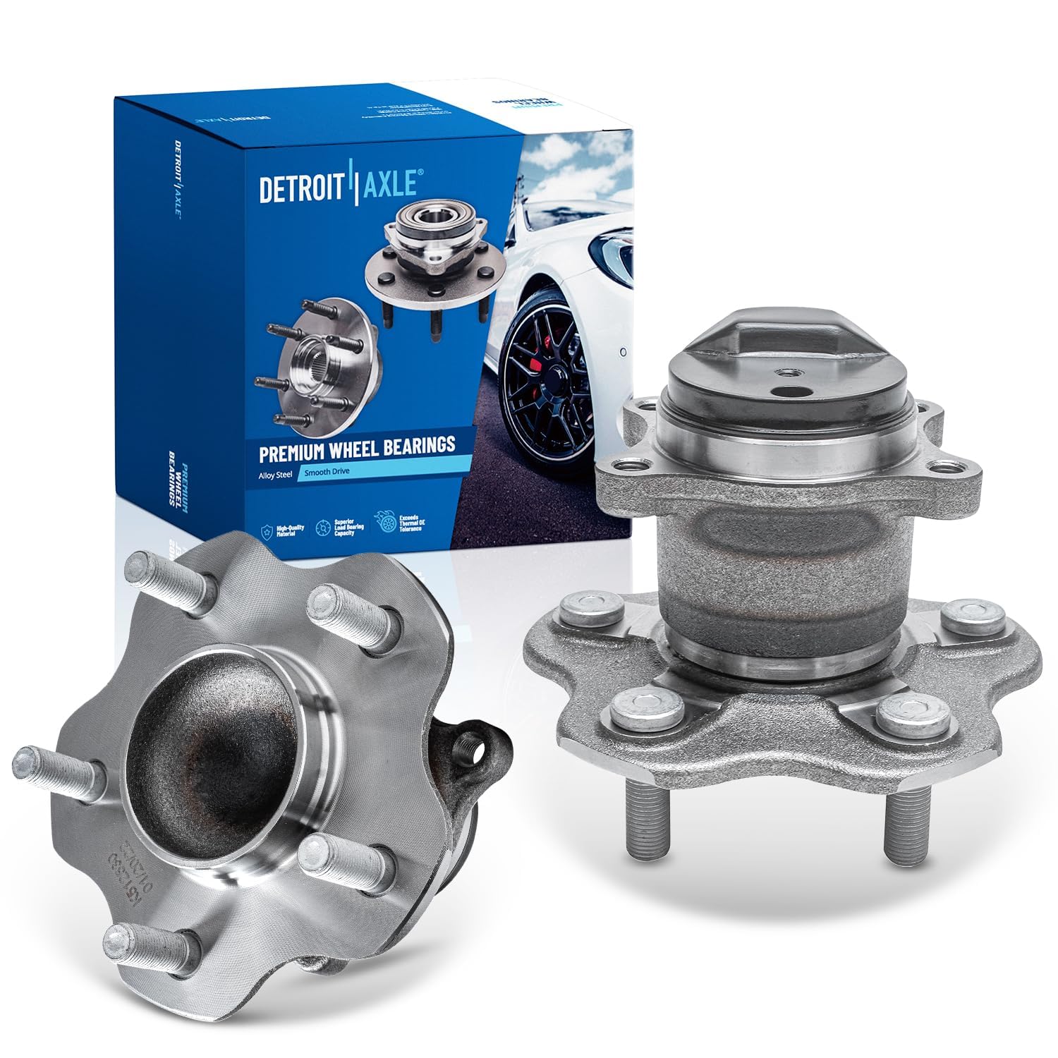 Detroit Axle - 2pc Rear Wheel Bearing and Hubs for 2013-2019 Nissan Sentra