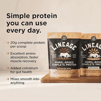 Lineage Provisions Complete Protein - Grass-Fed Chocolate Protein Powder