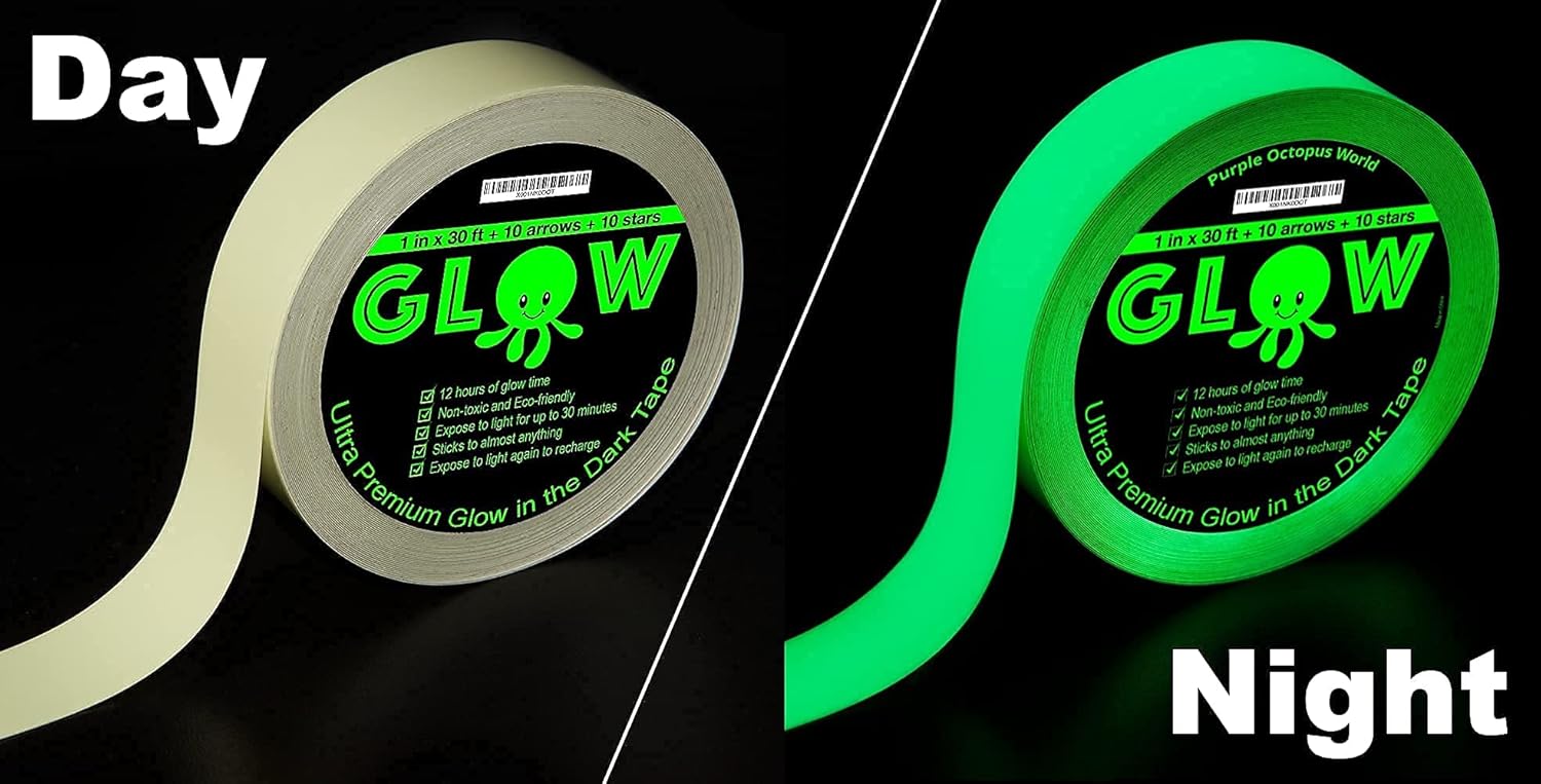 Flаѕh Sаlе Best Glow in the Dark Tape for Safety, Stairs, Light Switches, Stage, Theatrical, Theater, Exits, Decals, Ceiling, Floor, Vinyl, Stripe, Arrows, Stars, Dot, Waterproof, Gaffers, Halloween, Fluorescent 🔥 Crаzу Dеаlѕ Best Glow in the Dark Tape for Safety, Stairs, Light Switches, Stage, Theatrical, Theater, Exits, Decals, Ceiling, Floor, Vinyl, Stripe, Arrows, Stars, Dot, Waterproof, Gaffers, Halloween, Fluorescent