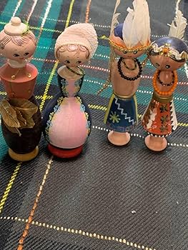 Amazon | 昭和レトロ 世界風俗コケシ 民族衣装 こけし 14体 人形