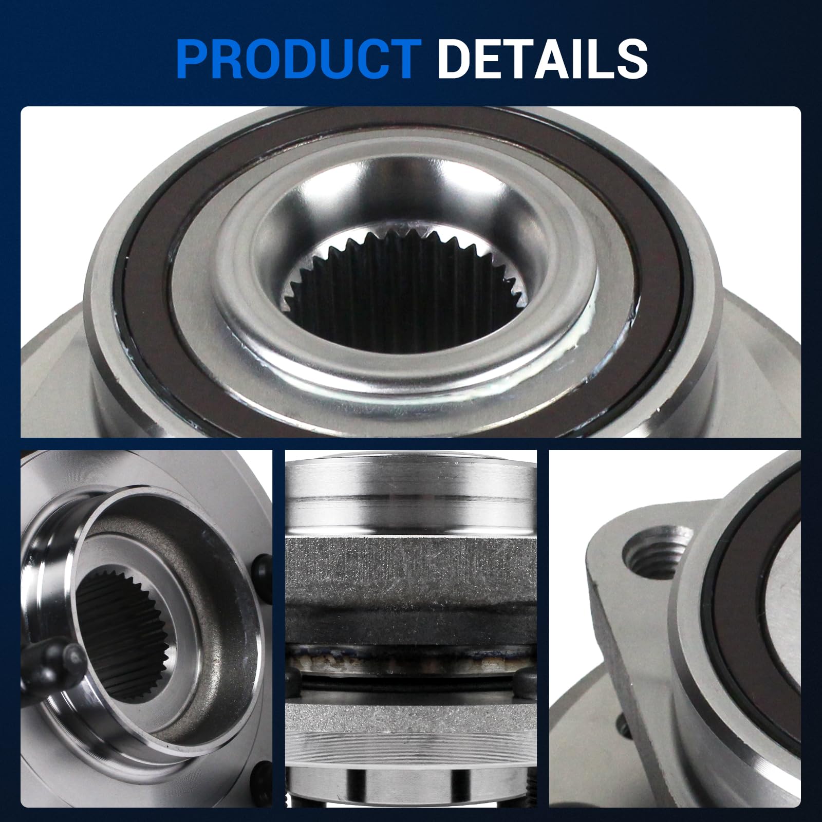 Autoround Wheel Hub & Bearing Assembly – 2-Pack Fits GMC Acadia, Chevy Traverse, Buick Enclave (6 Lug)