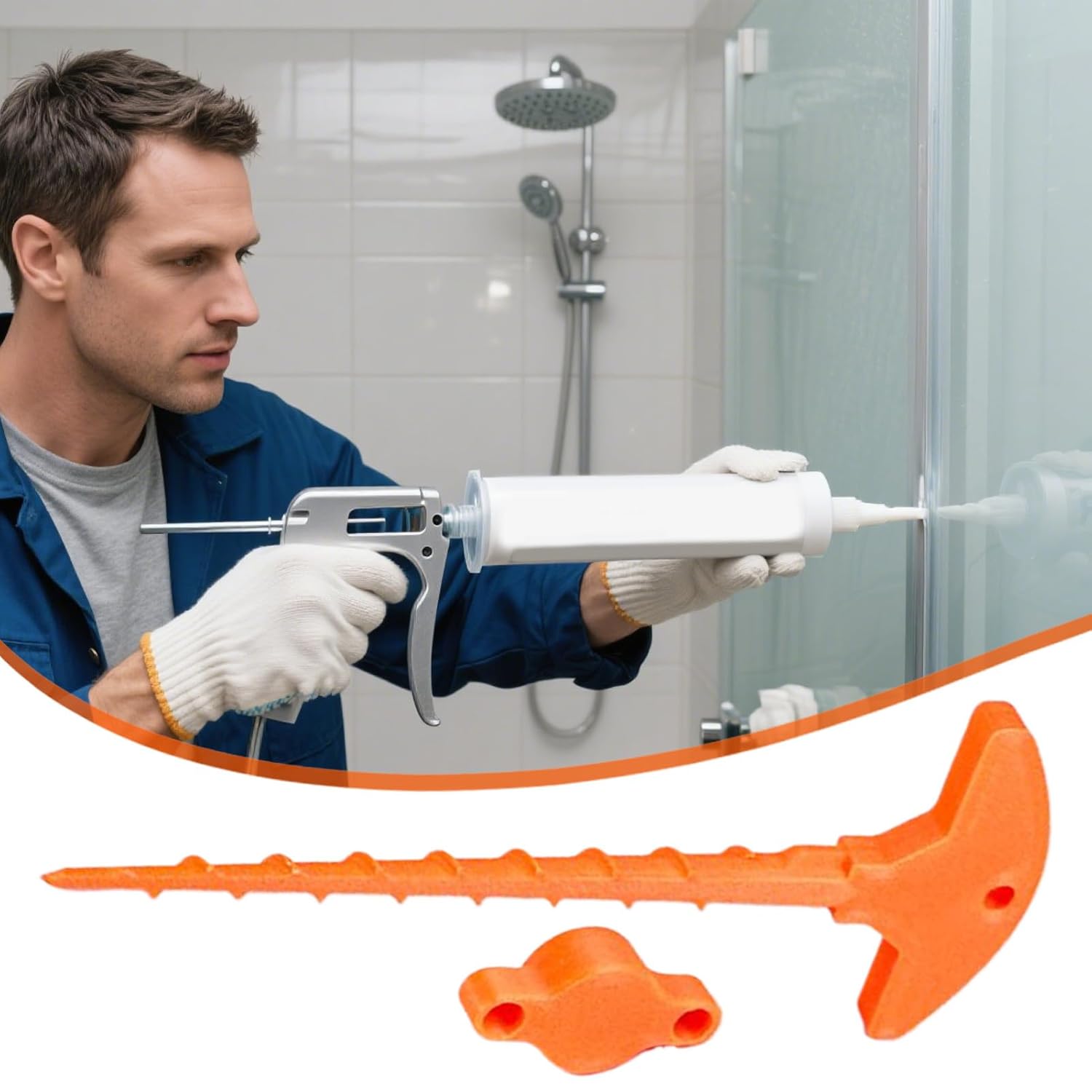 Sealant Nozzle Cap, Covers Nozzles for Silicone Cartridges – Applicator and Unblocker for Sealant Foam Insulating Exterior Repair Home Workshop