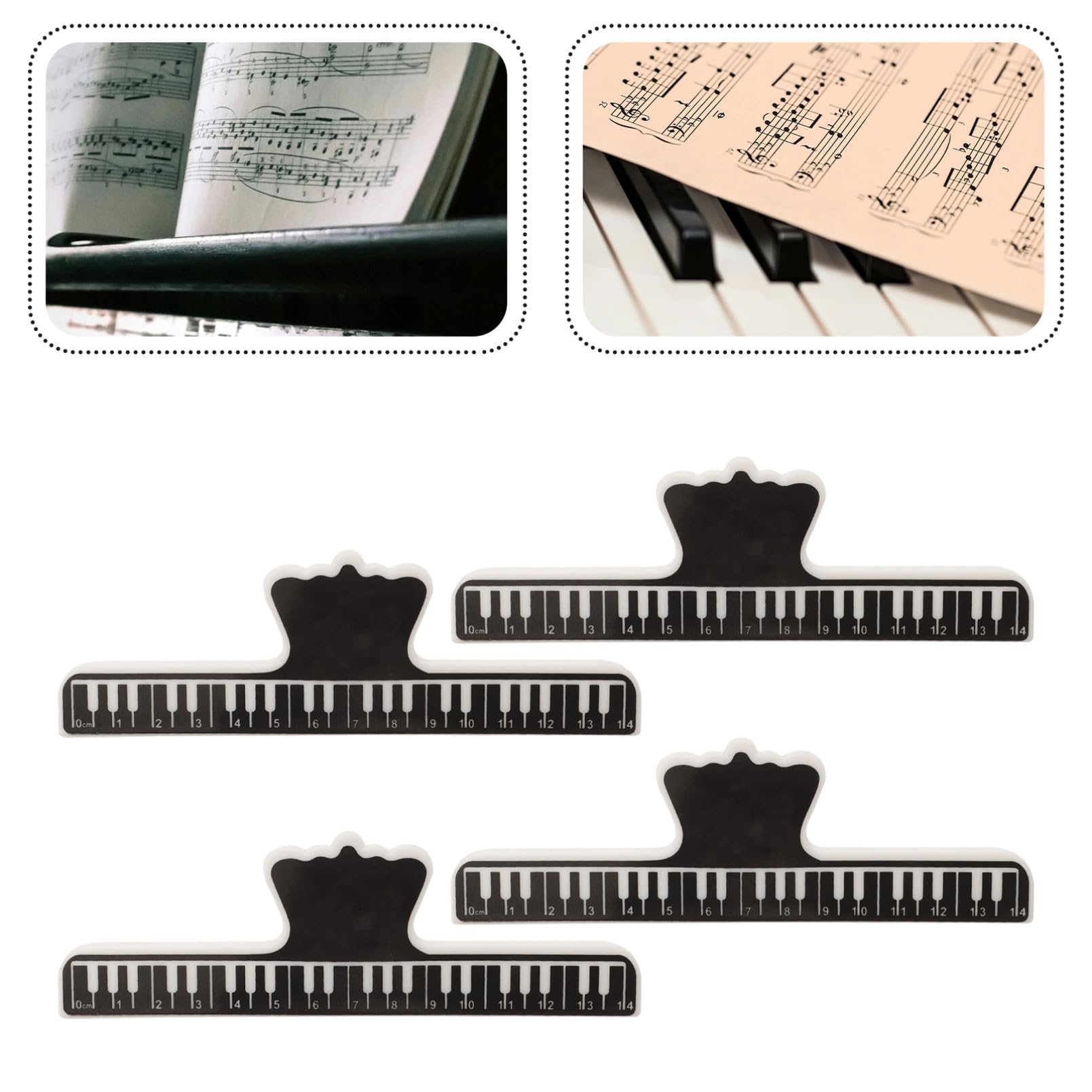 ibasenice 25pezzi Clip Porta Spartiti Musicali Per Pianoforte Design Classico e Leggero Clip Di Sicurezza Per Pagine Musicali Per Musicisti e Pratici Da Trasportare