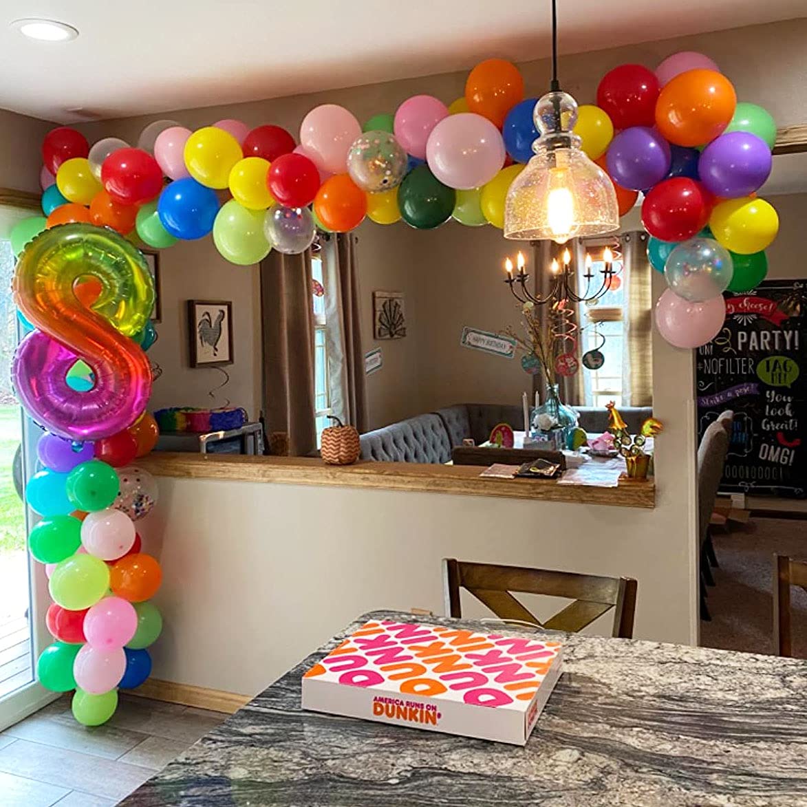 Red 0 balloon 40 Inch Giant Helium Foil Number 0 to 9 Red Balloon Birthday Wedding Party Digital Decorations (Number 0) — view 457