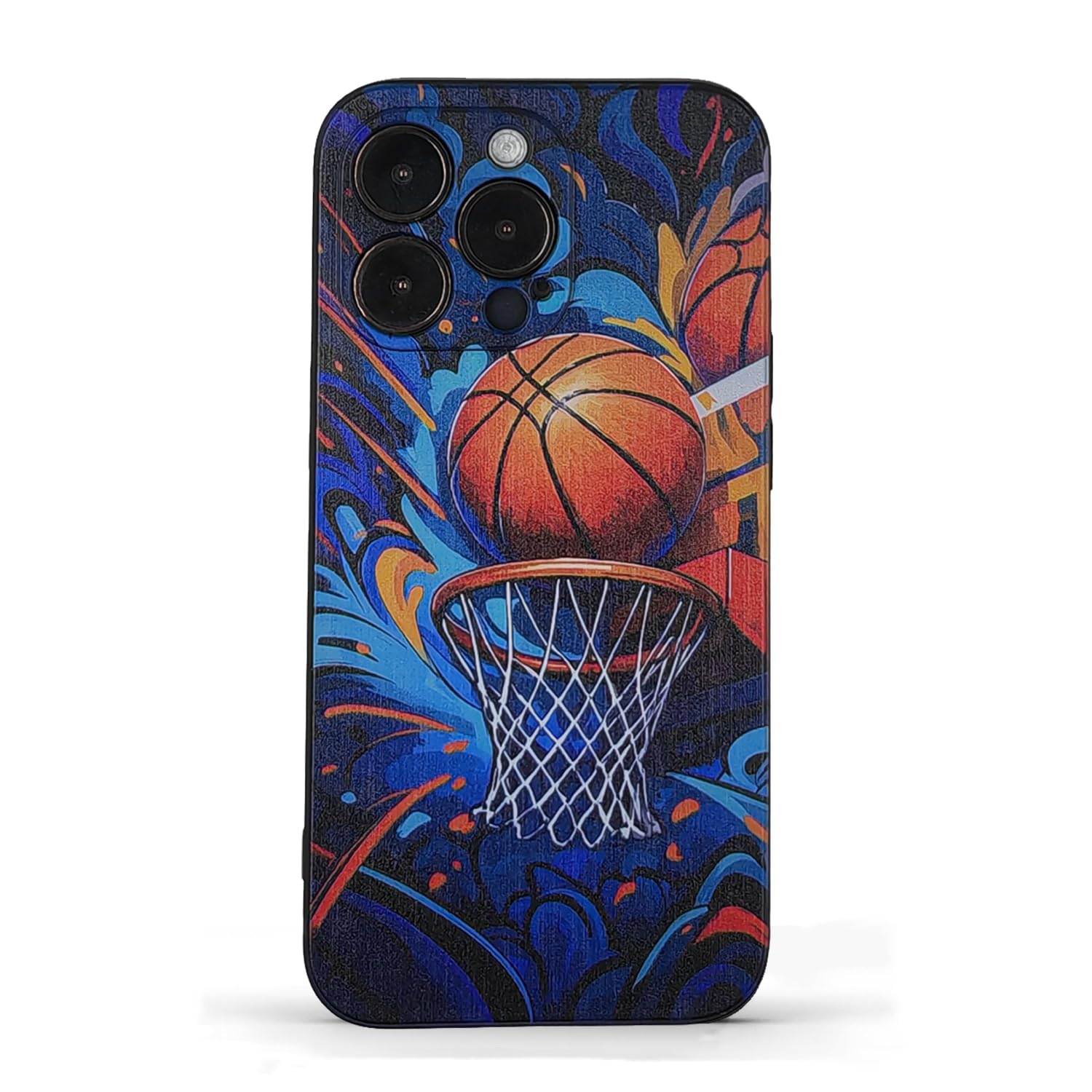 Compatible with iPhone 12 pro case Cool-Sports Funny Basketball Design Pattern-Non-Slip Shockproof Case for iPhone 12 pro-Suitable for Boys Girls Men