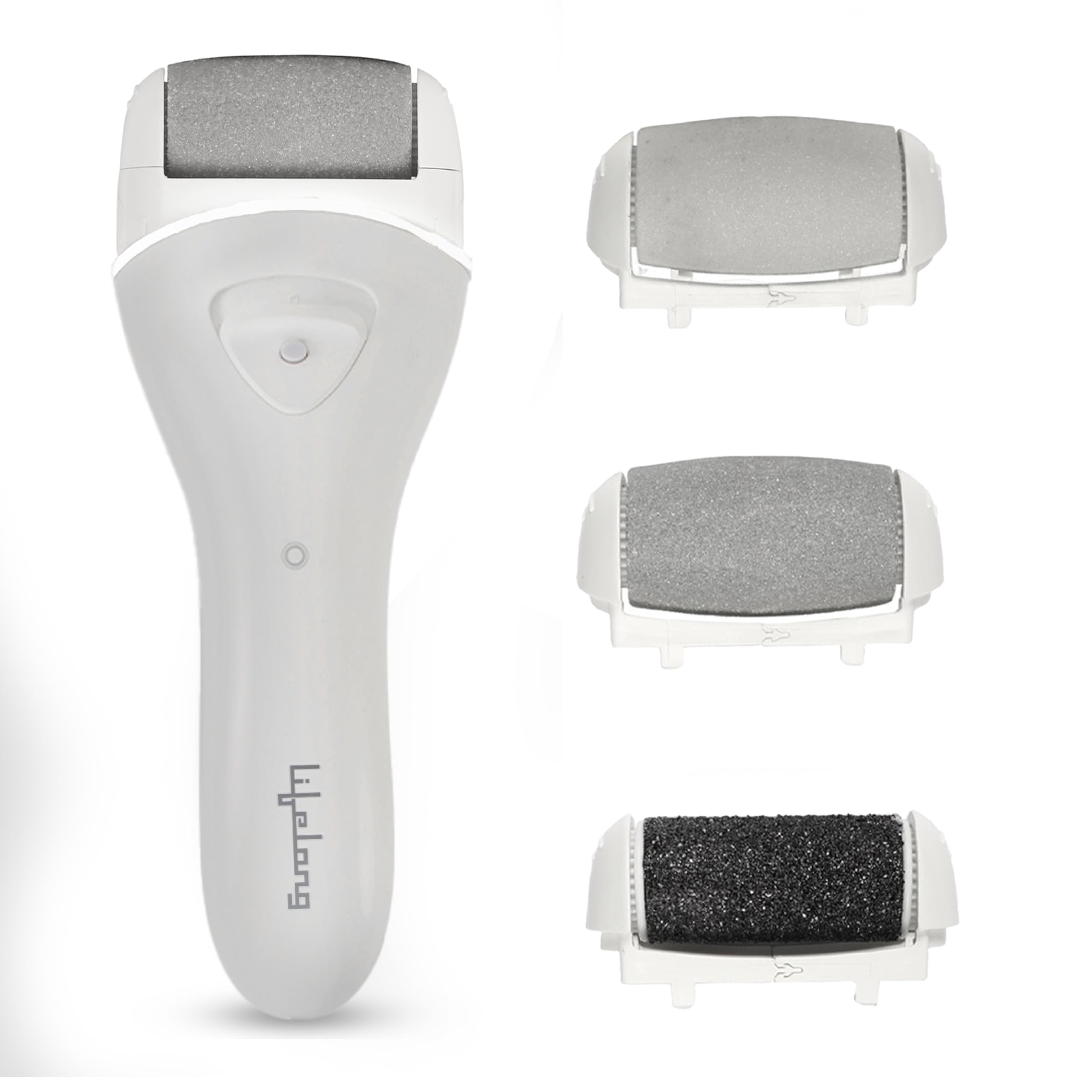 Lifelong Callus Remover for Feet | 1 Year Warranty | Foot Scrubber for Dead Skin, 3 Changeable Roller Heads, Foot Scrubber, Feet Dead Skin Remover, Pedicure Machine with Adapter (LLPCW208, Grey)-picture-12