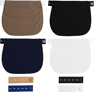 8 x trouser waistband extenders, trouser extension pregnancy, elastic maternity tro…
