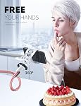 Gooseneck Bed Phone Holder Mount - Lamicall Flexible Long Arm Clip Clamp Desk, Bendy Lazy Bracket Bedside Stand, Compatible with iPhone 13 14 15 16 17 Pro Max Air Plus Galaxy S25 Ultra S24, Rose Gold