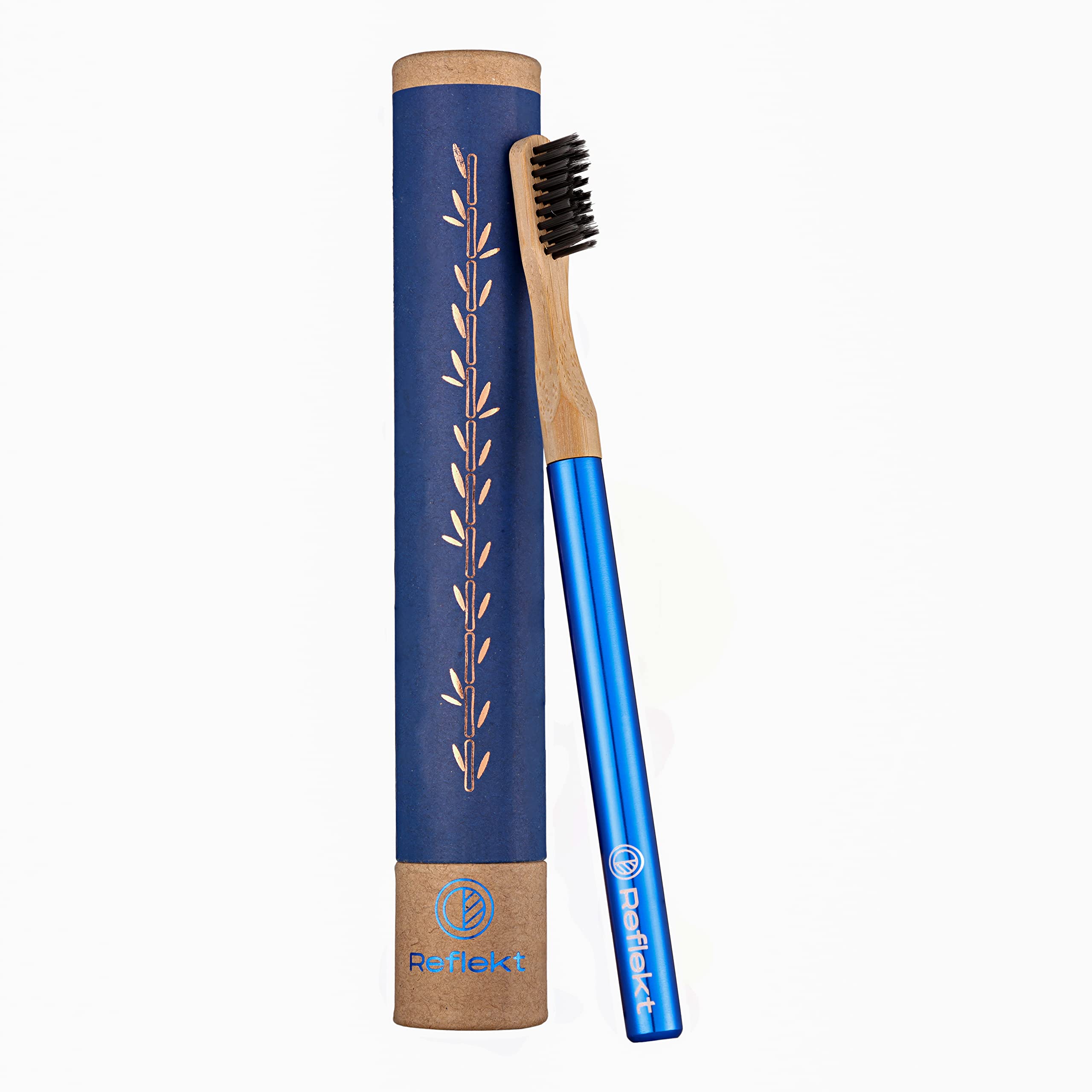 REFLEKT Foreverhandle Bamboo Wooden Toothbrush With Aluminium Handle & Replaceable Heads Soft Bristles Anti Bacterial, No Plastic Brush Suitable For Adults & Kids Teeth (Royal Blue) - Manual (B09SWB9THD) Amazon Price History, Amazon Price Tracker