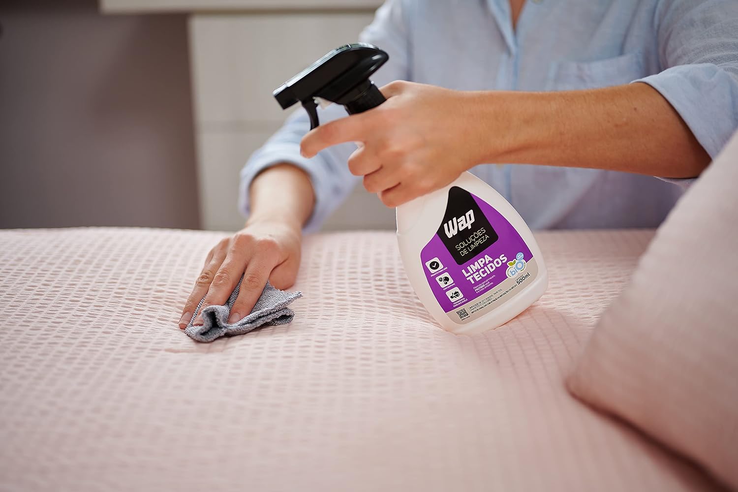 WAP Limpador de Tecidos com Espuma WAP LIMPA TECIDOS 500ML, Branco e Roxo