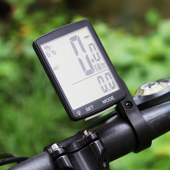 Wireless Bike Computer, 20 Multi-Functions, Real Waterproof Bicycle Speedometer, Cycling Odometer with 3'' Large LCD Display(Simple to Read), Easy to Use